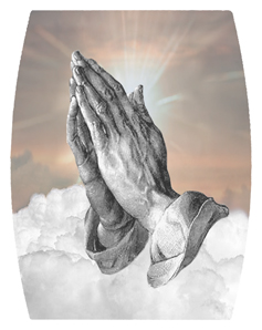 Praying Hands Bronze Clouds